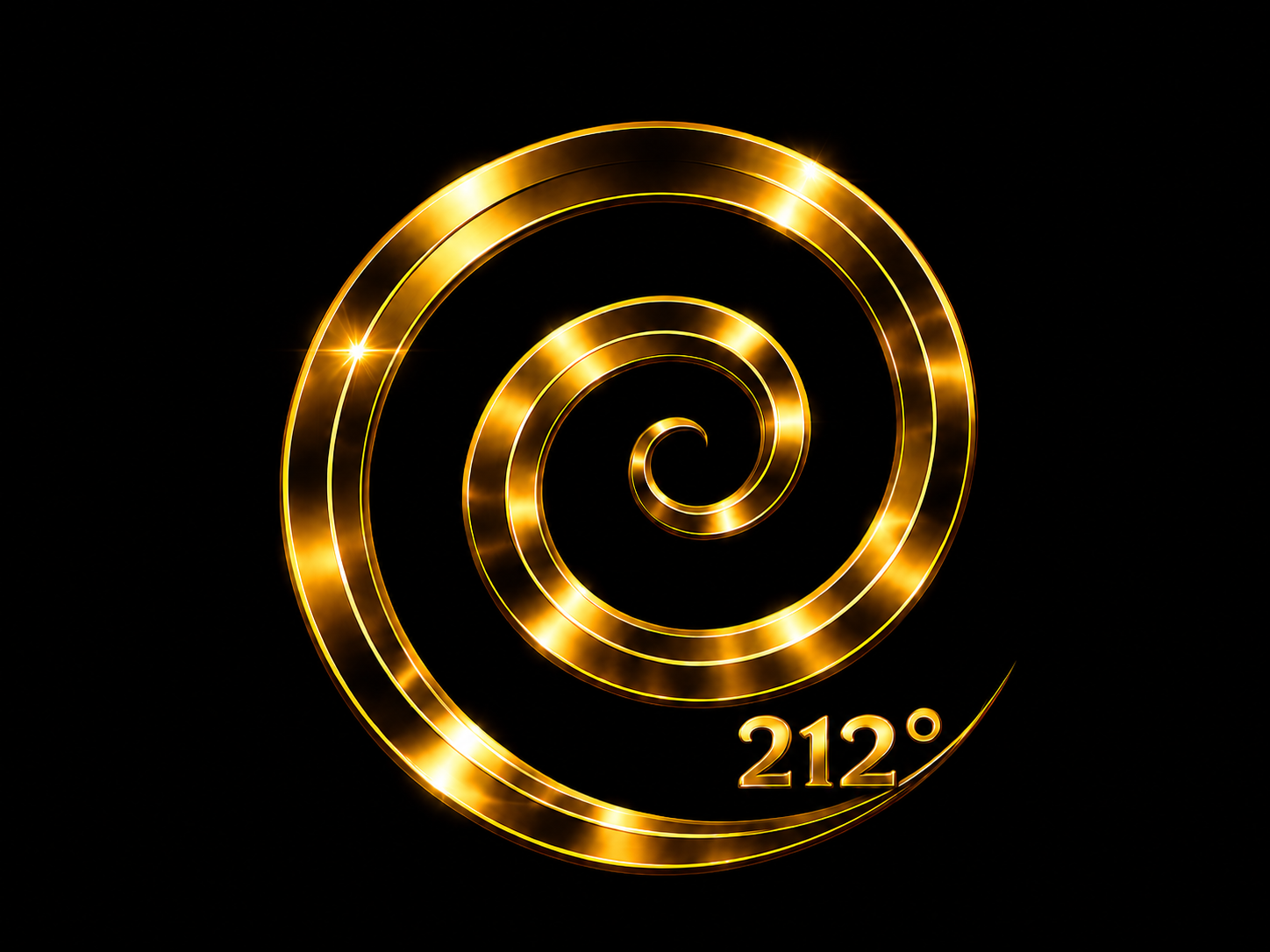 212 Degree gold spiral